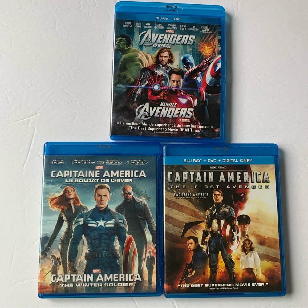 💙 Captain America and Avengers Marvel Blu-ray Movie Collection